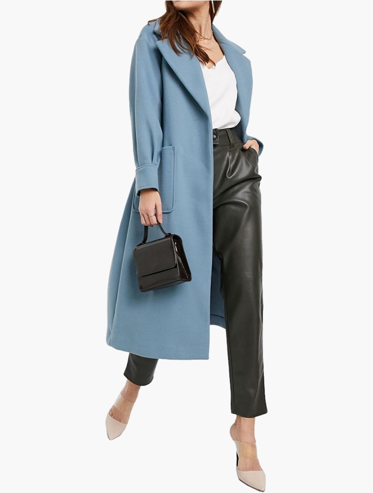 River island blue coat sales